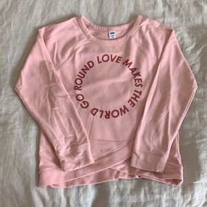 girls pink sweatshirt